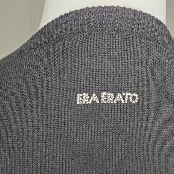 Era Erato Silk Cashmere Black Button Up Cardigan Sweater Made in Germany Sz 36. - Picture 6 of 11